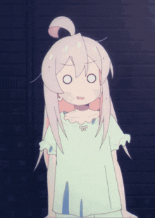 a cartoon of a girl with a surprised expression on her face