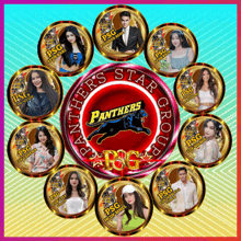a panthers star group logo with a bunch of circles around it