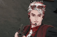 a man in a suit and tie is holding a gun and wearing sunglasses