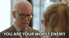 You Are Your Worst Enemy Self Critic GIF - You Are Your Worst Enemy Self Critic Be Kind GIFs