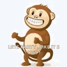 Lets Party Dancing Monkey GIF