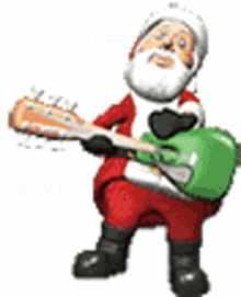 singing santa singing guitar santa claus rock