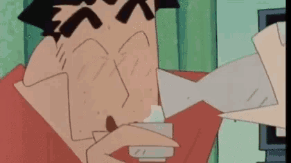日本酒 お酒 野原ひろし Hiroshi Nohara クレヨンしんちゃん GIF