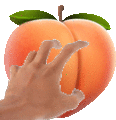 Bootygrabber Peach Sticker - Bootygrabber Peach Stickers