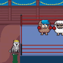 Wolf Game Sheep Boxing GIF