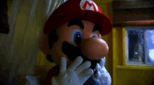 Mario Shocked GIF - Mario Shocked Hands On Mouth GIFs