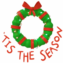 christmas cheer wreath tis the season christmas xmas