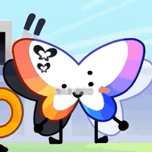 a colorful butterfly with the number 33 on its wings