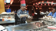 Teppanyaki Japanese Grill GIF - Teppanyaki Japanese Grill Cooking Tricks GIFs