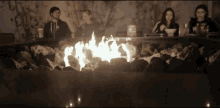Fireplace Dinner Date GIF - Fireplace Dinner Date Group Date GIFs