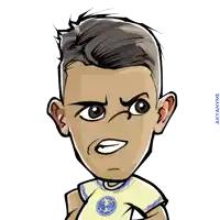 a cartoon drawing of a man with the name akyanyme written on the bottom