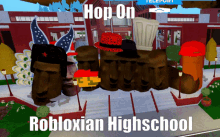 hop on rhs hop on robloxian highschool hop on roblox rhs