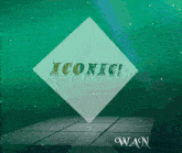 the word iconic that is on a white diamond