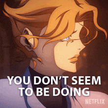 You Dont Seem To Be Doing Very Well Sypha Belnades GIF - You Dont Seem To Be Doing Very Well Sypha Belnades Castlevania GIFs