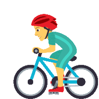 Man Biking Joypixels Sticker - Man Biking Joypixels Biking Stickers