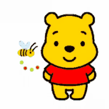 Pooh Happy Bee GIF - Pooh Happy Bee GIFs