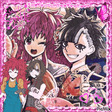 a collage of anime characters with the word picmix on the bottom right