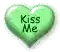 Kiss Me Love Heart Sticker - Kiss Me Love Heart Heart Stickers