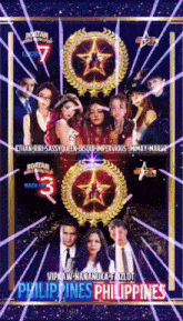 a poster with a group of people and the words philippines philippines