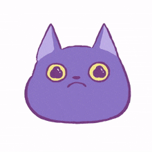 cat kitty purple cute sad