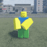 a roblox character with a mouse on his head is running