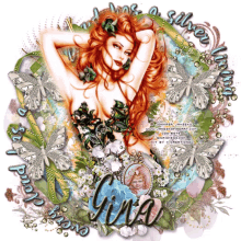 a picture of a woman with the name gina written on it
