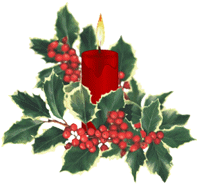 Holly Christmas Candle Sticker - Holly Christmas Candle Christmas Decor Stickers