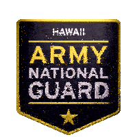 a hawaii army national guard logo with a gold star