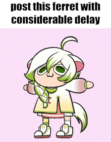Post This Ferret With Considerable Delay Laimu GIF - Post This Ferret With Considerable Delay Laimu Limes GIFs