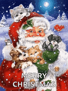 Santaclaus Christmas GIF - Santaclaus Christmas Catsdogs GIFs