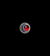 a woman in a red hijab is surrounded by circles that say ' a ' and ' a ' on them