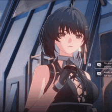 a girl in a video game says i 'm sure leader and yeah , a for sure