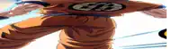 a close up of a person 's pants with a logo on it