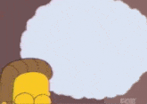 bart simpson thinking about a holy bible in a thought bubble