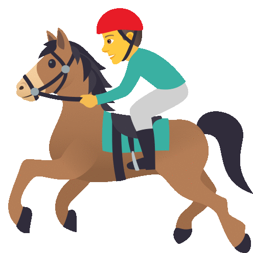 Riding A Horse Activity Sticker - Riding A Horse Activity Joypixels Stickers