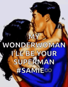 Superman Wonderwoman GIF - Superman Wonderwoman Kiss GIFs