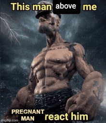 Pregnant Man React GIF