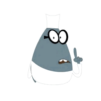 a cartoon character with glasses and a chef hat is screaming .