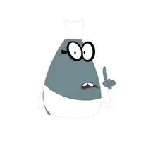 a cartoon character with glasses and a chef hat is screaming .