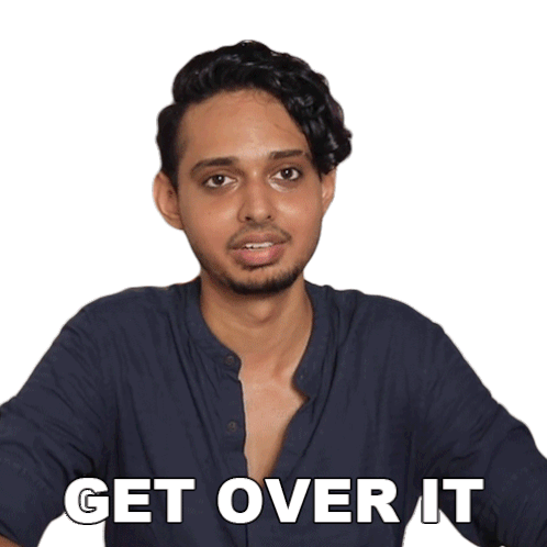 Get Over It Aniket Sticker - Get Over It Aniket Buzzfeed India Stickers