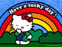 hellokitty have a lucky day clover leaf