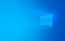 a blue background with a windows logo on it