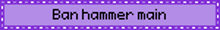 a purple banner with the words bon hammer main on it