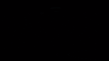 a black background with a white symbol that looks like a skeleton