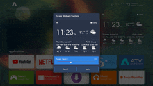 a screenshot of a scale widget on a tv screen