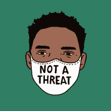 Not A Threat Face Mask GIF - Not A Threat Face Mask Black People GIFs
