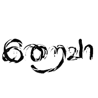 a black and white image of a handwritten word in a foreign language