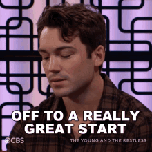 Off To A Really Great Start Noah Newman GIF - Off To A Really Great Start Noah Newman The Young And The Restless GIFs