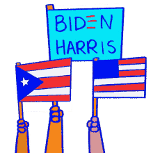 puerto rico puerto rican flag go vote biden harris vote biden harris