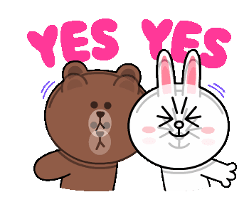 Brown And Cony Kiss Sticker - Brown And Cony Kiss Agree Stickers